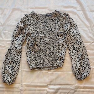 Nasty Gal Monochrome Animal Print Blouse